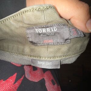 Torrid Olive Green Super Soft Jegging